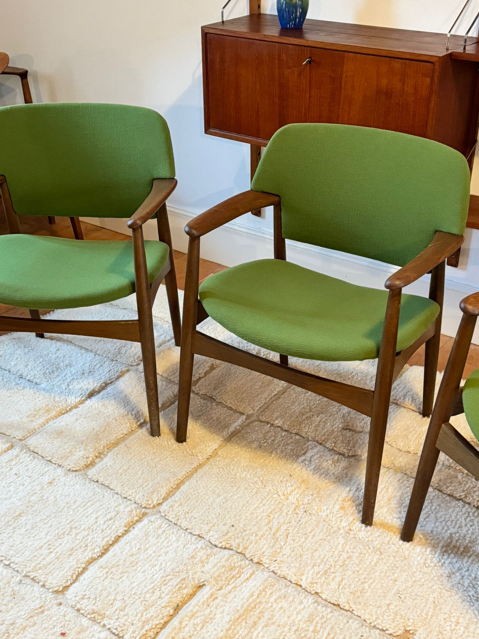 Fauteuil scandinave vintage en chêne par Ejner Larsen & Aksel Bender Madsen pour Fritz Hansen