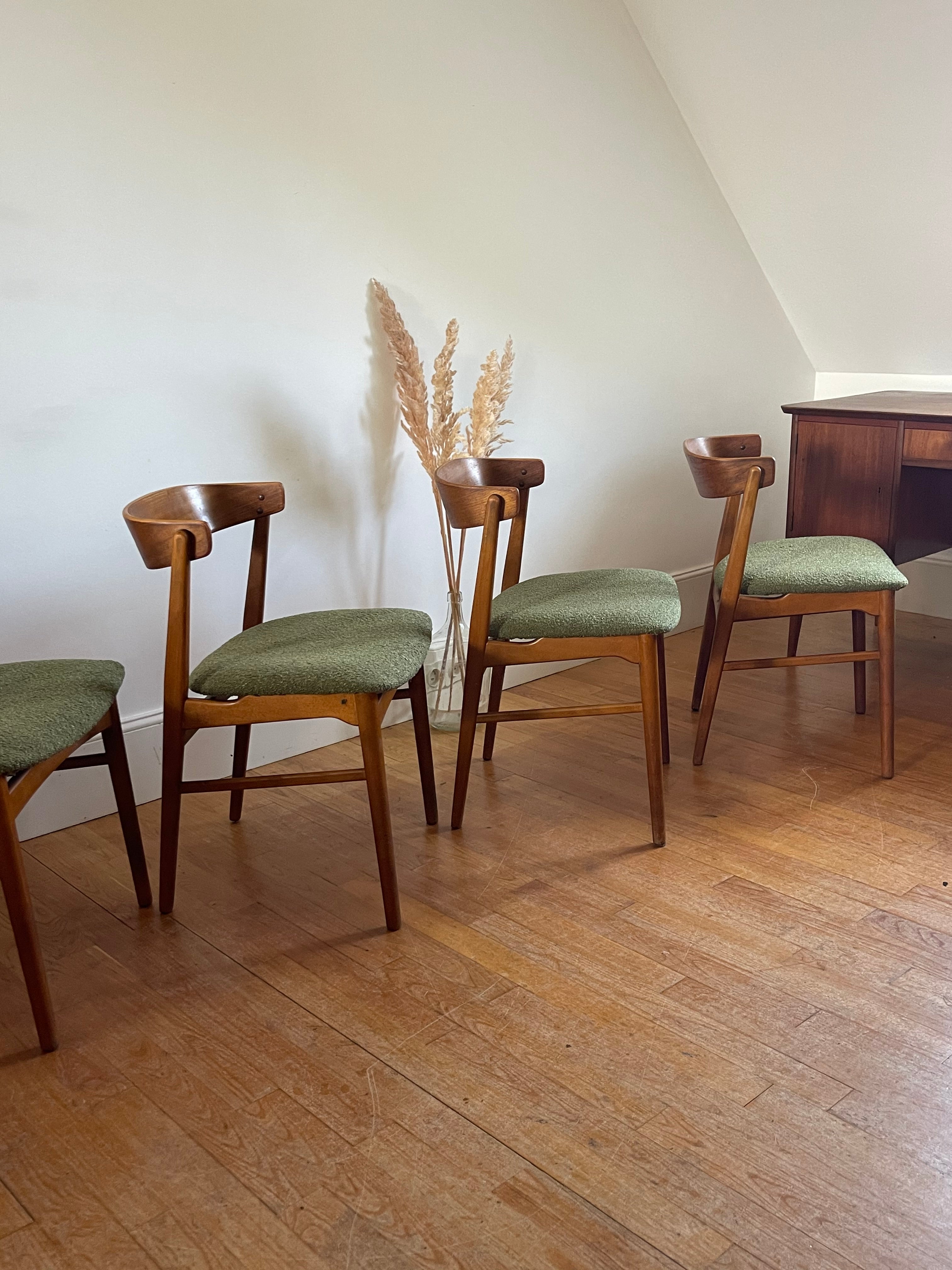 Suite de 4 chaises scandinaves Farstrup 206