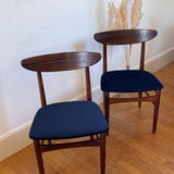 Paire de chaises danoises vintage par le designer E.W Bach