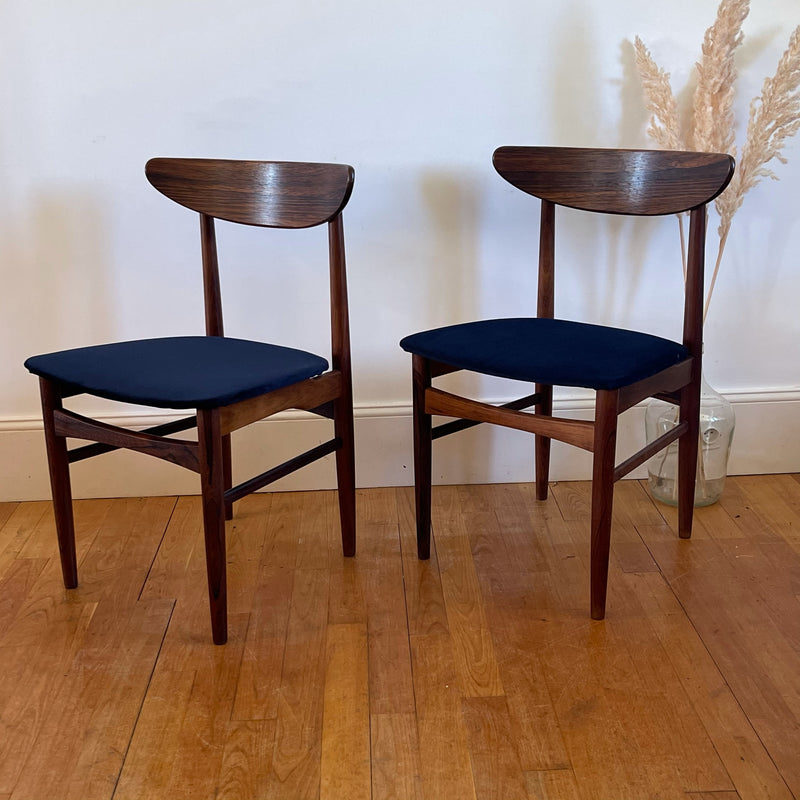 Paire de chaises danoises vintage par le designer E.W Bach
