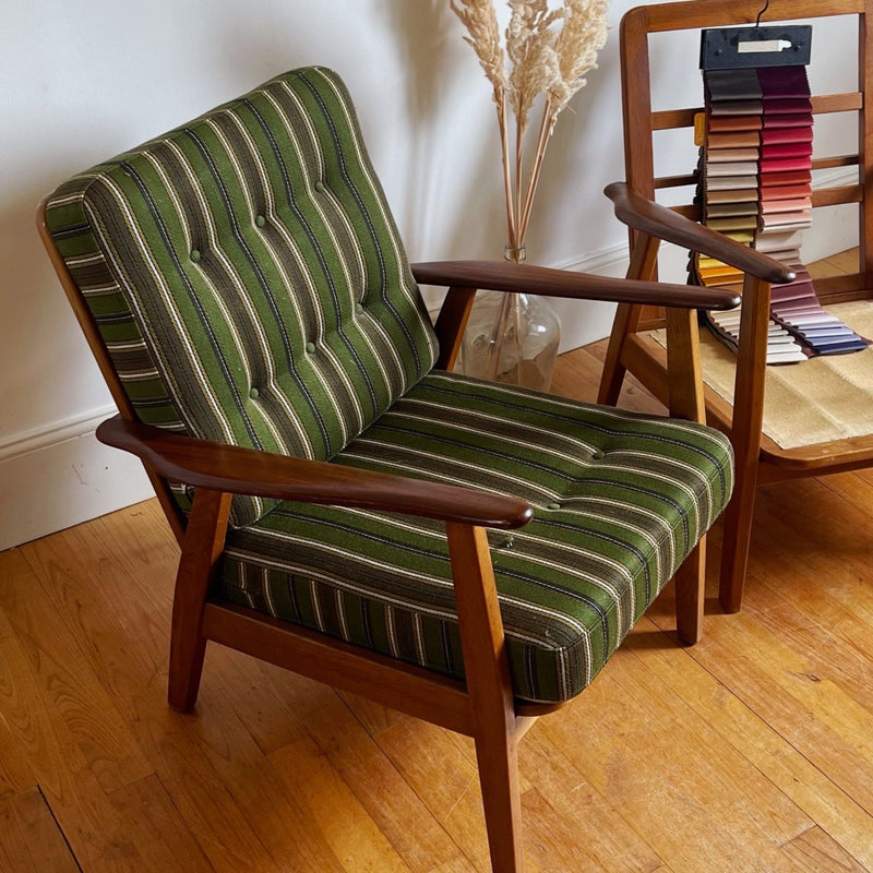 Paire de fauteuils danois vintage édités par FDB Møbler